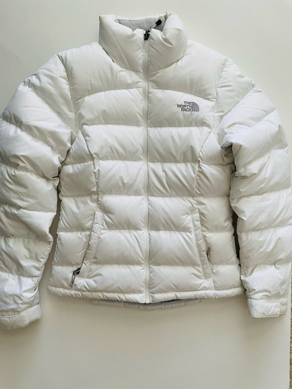 The North Face Women's White Down Nuptse Puffer Jacket Size XS